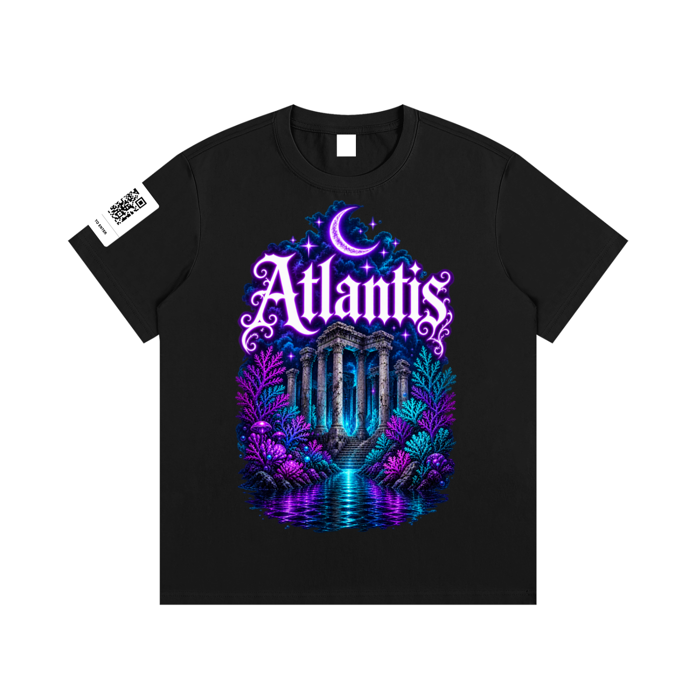 Atlantis ruins t-shirt, front